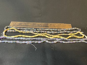 Three Approx 28' Strands Of Handmade African Beads