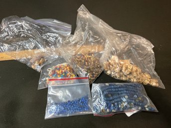 Lot Of African Beads - Not Sure If Blue Ones Are From Africa.