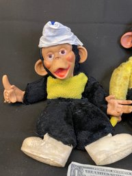 Vintage Set Of 2 Mr. Bim Zip Zippy Monkeys