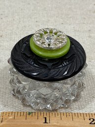 Ring/Jewelry Box Made From Antique Salt Cellars And Vintage Buttons And Jewelry
