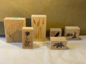 Set Of Rubber Stamps Botanicals