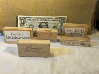 Set Of Rubber Stamps Sayings