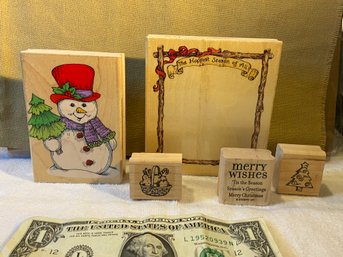 Set Of Rubber Stamps Holiday