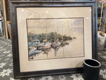 Huge  Signed Watercolor - Absolutely Stunning. I Think Its A Print But Can't Truly Tell.