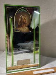 11'x6' Vintage Advertising Mirror With Jesus
