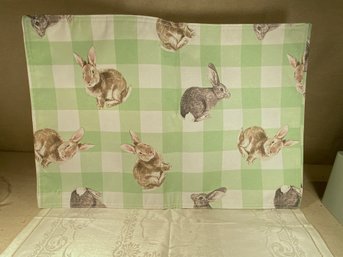4 Adorable Bunny Placemats