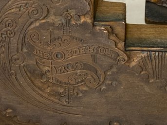 Two Very Old Copper Printing Blocks Used To Print Checks