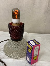 Vintage Jewish Ritual Light And Extra Bulb Works Well