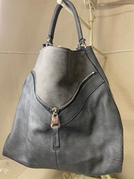 Brand New Gray Vegan Leather Hobo Bag