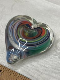 Handmade Blown Glass Heart