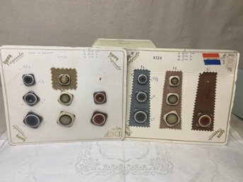 Two Button Cards Made In Holland