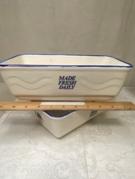 Blue Ridge Farms 2- 6 X 9.5' Ceramic Bread Pans