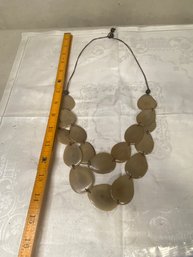 Taupe Tagua Nut Necklace New