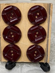 Set Of 6 Vintage Buttons, Perfect Shape
