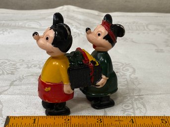 A Vintage Mickey Mouse And Minnie Mouse Ramp Walker Toy.