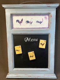 10'x14.5' Magnetic Board With Three Rooster Magnets (new)
