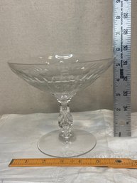 Vintage Cut Crystal Pedestal Bowl