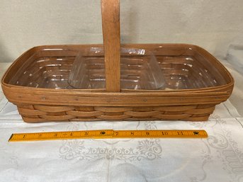 15'x7'x4 Handled Longaberger Basket With Three Liners
