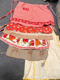 6 Vintage Aprons. Pretty Good Shape For Being Used For 50 Years