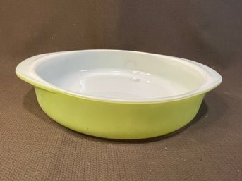 Pale Lime Green Pyrex Dish -