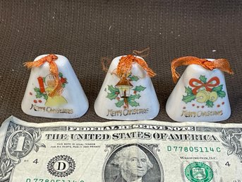 3 Antique Christmas Bell Ornaments. #4