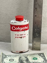 Vintage Colgate Tooth Powder Tin - Still Full Of Powder