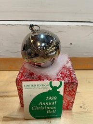 Wallace Silver-plated Christmas Bell Ornament - 1989