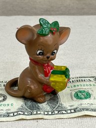 Vintage Josef Originals Ceramic Mouse - Wrapped Up Cheese Gift