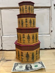 Set Of Four Christmas Decor Boxes - Brenda Walton
