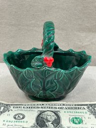 Vintage Holly Basket Ceramic