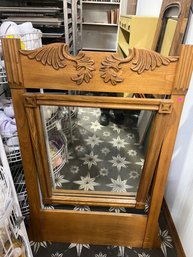 Antique Oak Dresser Mirror