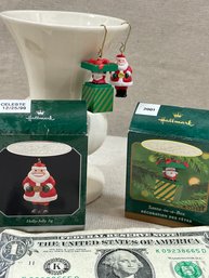 Hallmark Miniature Collector Series Two Santas