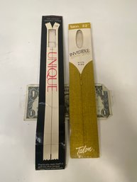 Two 24K Gold 22' Vintage Invisible Zippers