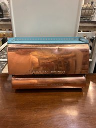 Vintage Copper And Metal Wax Paper/Paper Towel Dispenser