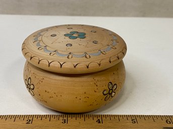 Handmade Decorative Round Wood Box