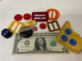 Vintage Bright Buckles And Buttons