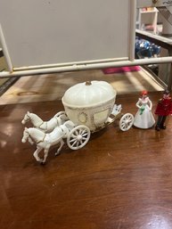 Vintage Cinderella And Carriage (cake Topper?)