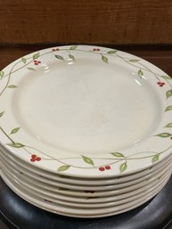 Eight 11' Stoneware Plates