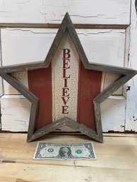 Believe Star - Back Is Plain So Use For 4th Of July.