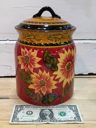 Brand New Pier One Sunflower Canister (seals)