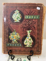 1884 Priceless Scrapbook With Vintage Calling Cards. Over 200 Pieces Inside