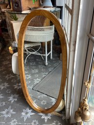 Big MCM Oval Wood Mirror- See Description 21'x 48'