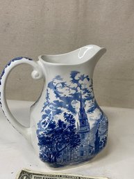 Liberty Blue Old North Church Pitcher Mint Condition