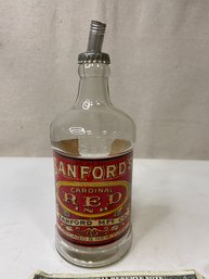 Vintage Sanford's Cardinal Red Ink Bottle