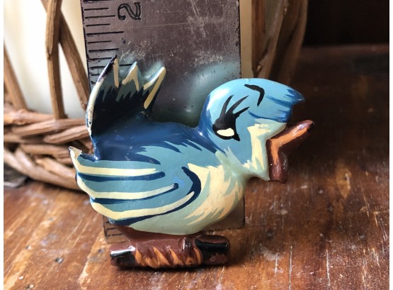 Vintage Wooden Bird Pin
