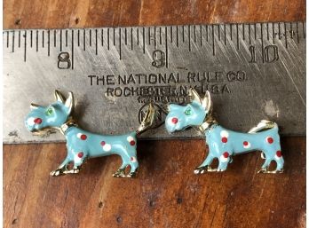 Set Of 2 Vintage Terrier Pins