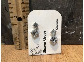 Vintage Rhinestone Earrings (clip)