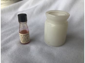 Tiny First Aid Antiseptic Bottle And White Mini Bottle