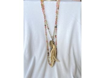 Pastel Necklace With Tassel