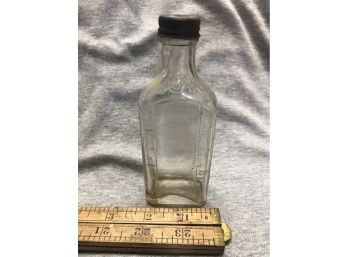 Vintage Bottle With Metal Lid